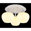 Illuminazione Globo Lighting Maxy Plafoniera Cromo, Bianco, 3-Luci