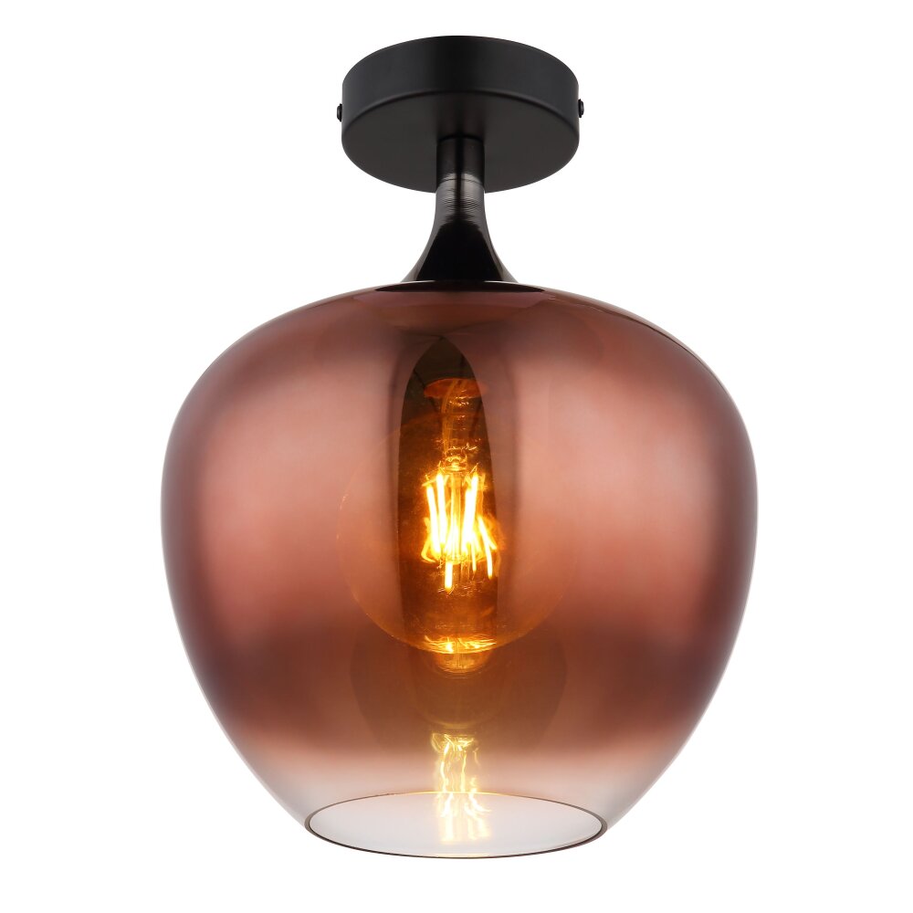 Illuminazione Globo Lighting Maxy Plafoniera Cromo, Nero, 1-Luce main product photo
