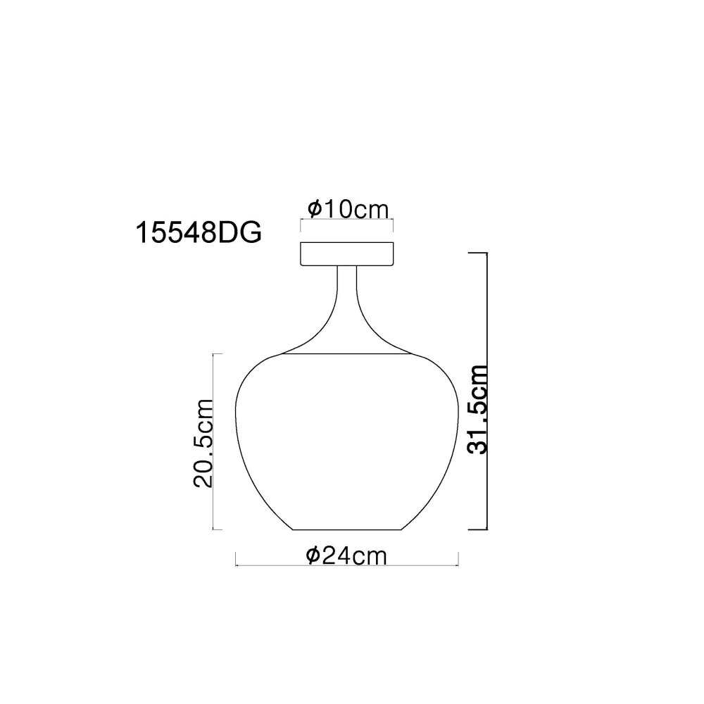 Illuminazione Globo Lighting Maxy Plafoniera Cromo, Nero, 1-Luce