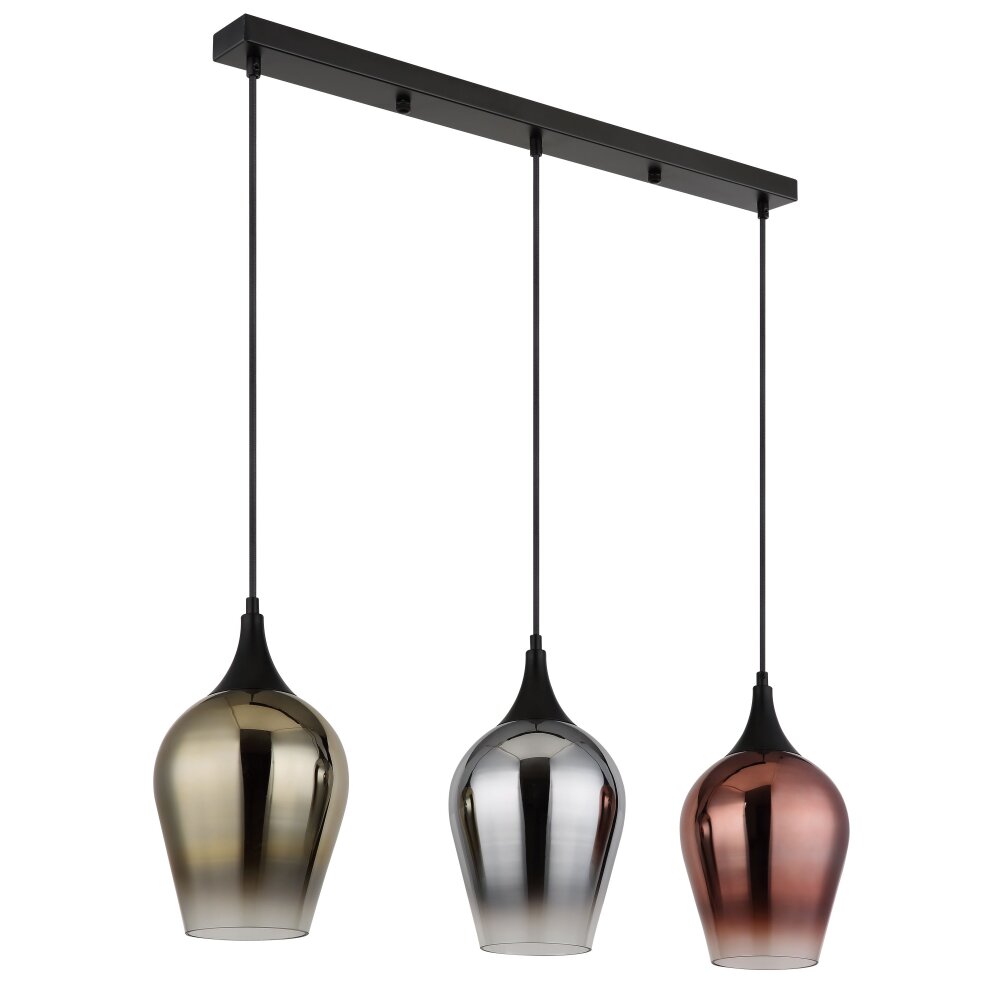 Illuminazione Globo Lighting Lavus Lampadario a sospensione Nero, 3-Luci