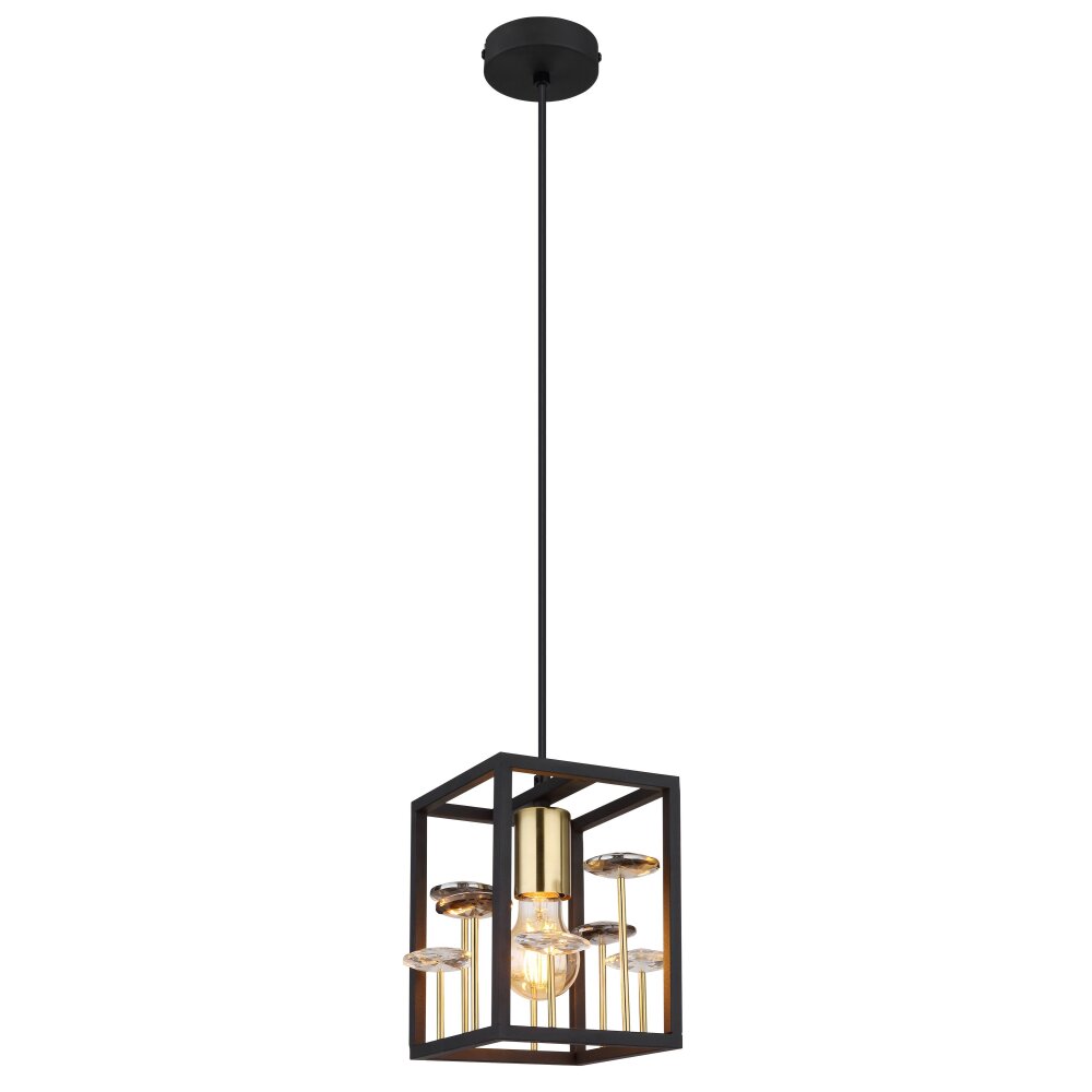 Illuminazione Globo Lighting Lisbon Lampadario a sospensione Nero, 1-Luce main product photo