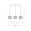 Illuminazione Globo Lighting Galway Lampadario a sospensione LED Nero, 1-Luce