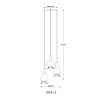 Illuminazione Globo Lighting Labora Lampadario a sospensione LED Nero, 1-Luce