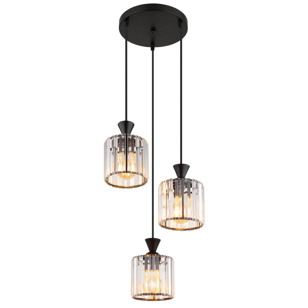 Illuminazione Globo Lighting Jordana Lampadario a sospensione Nero, 3-Luci main product photo