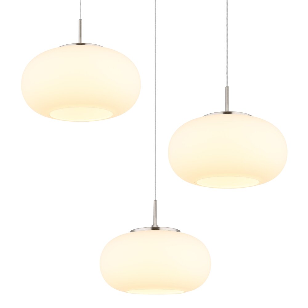 Illuminazione Globo Lighting Quintara Lampadario a sospensione LED Nichel opaco, 1-Luce