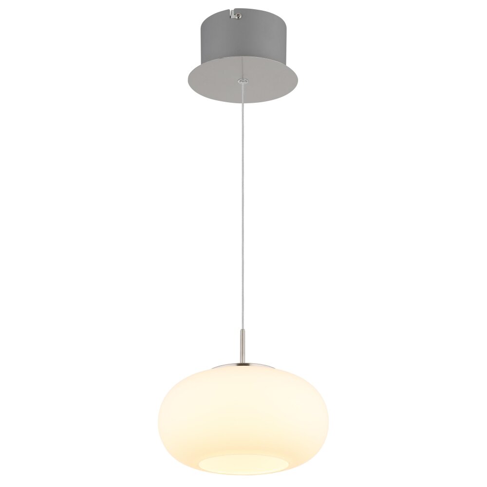 Illuminazione Globo Lighting Quintara Lampadario a sospensione LED Nichel opaco, 1-Luce
