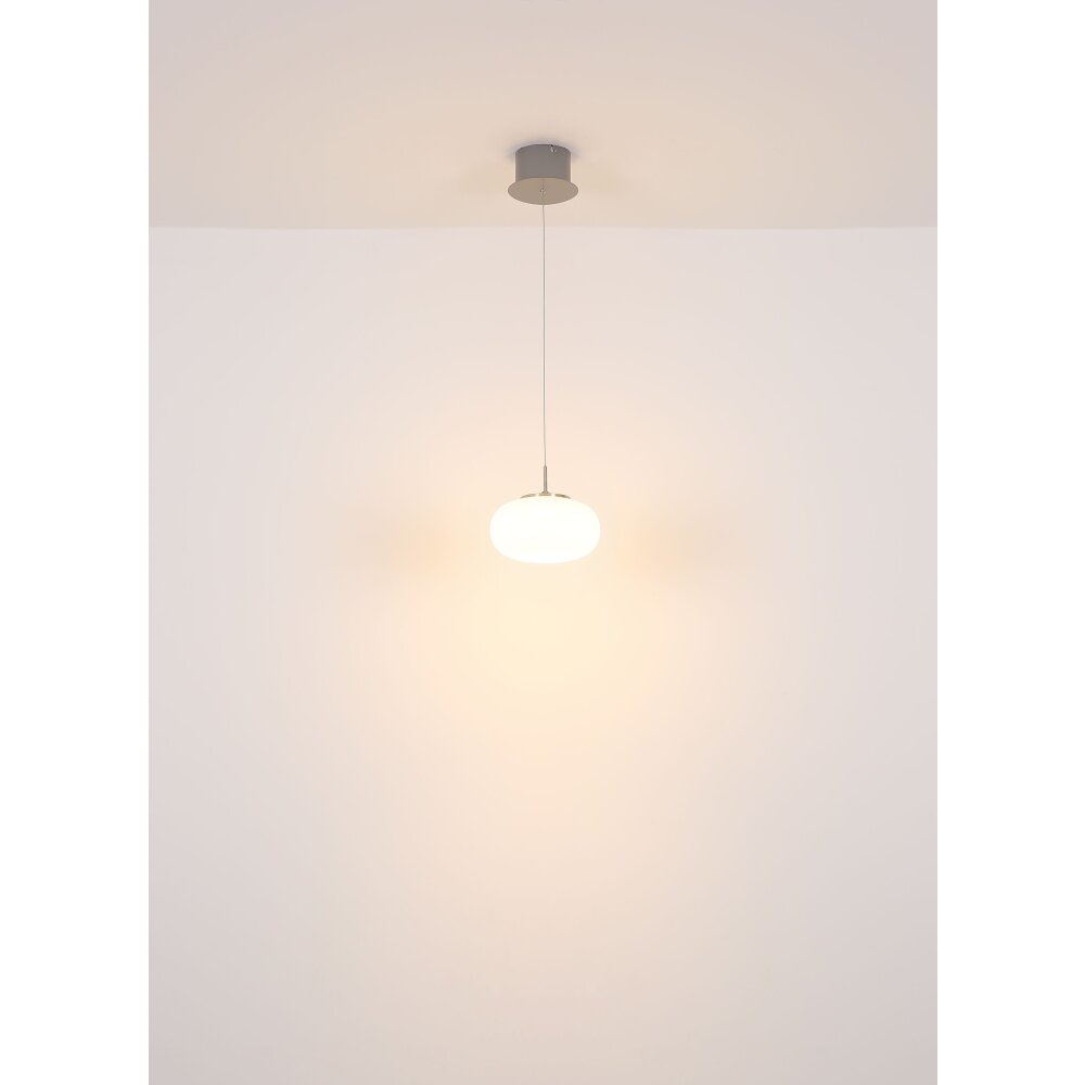 Illuminazione Globo Lighting Quintara Lampadario a sospensione LED Nichel opaco, 1-Luce