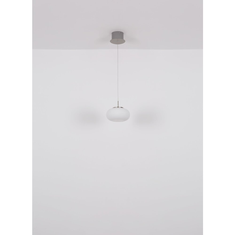 Illuminazione Globo Lighting Quintara Lampadario a sospensione LED Nichel opaco, 1-Luce