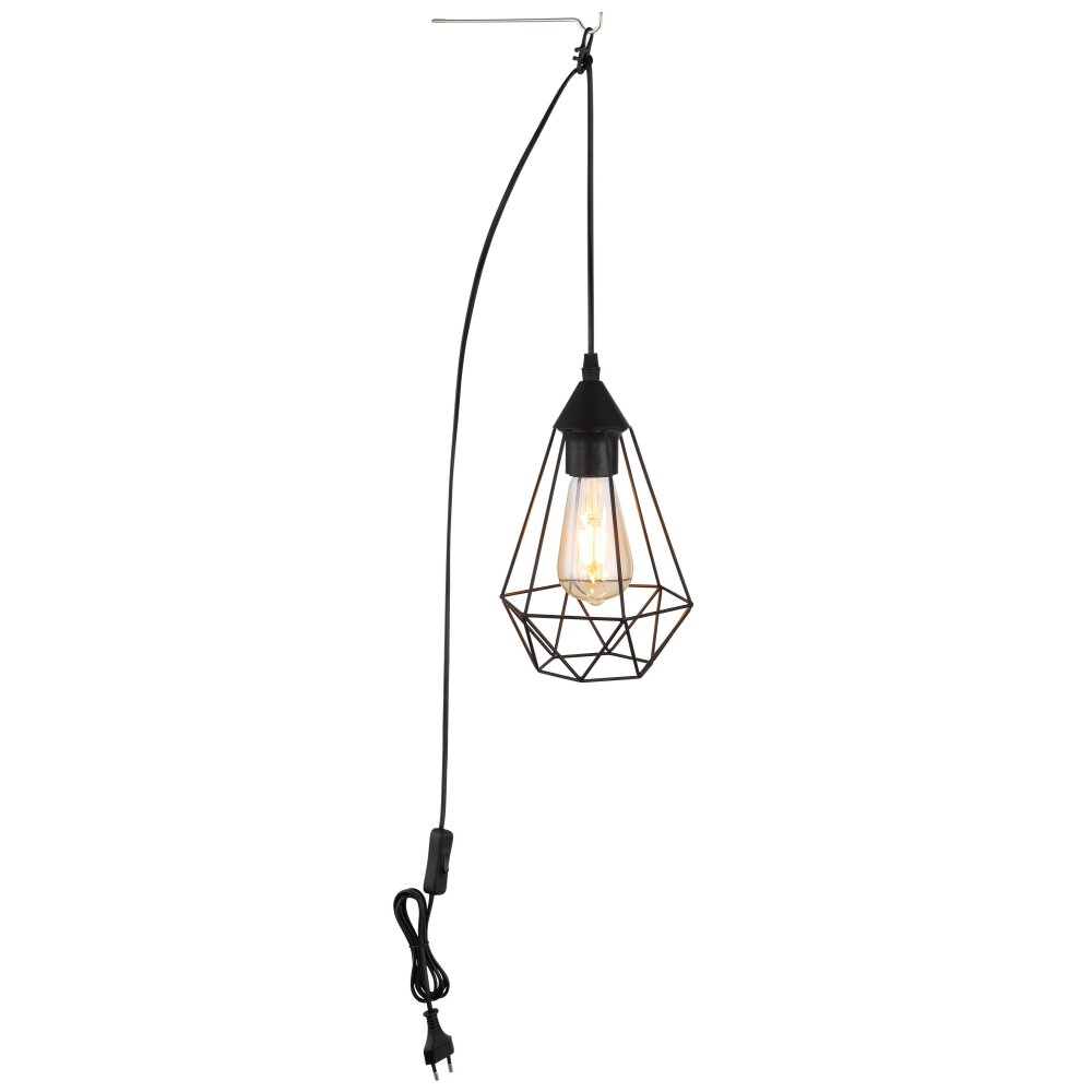 Illuminazione Globo Lighting Zachary Lampadario a sospensione Nero, 1-Luce main product photo