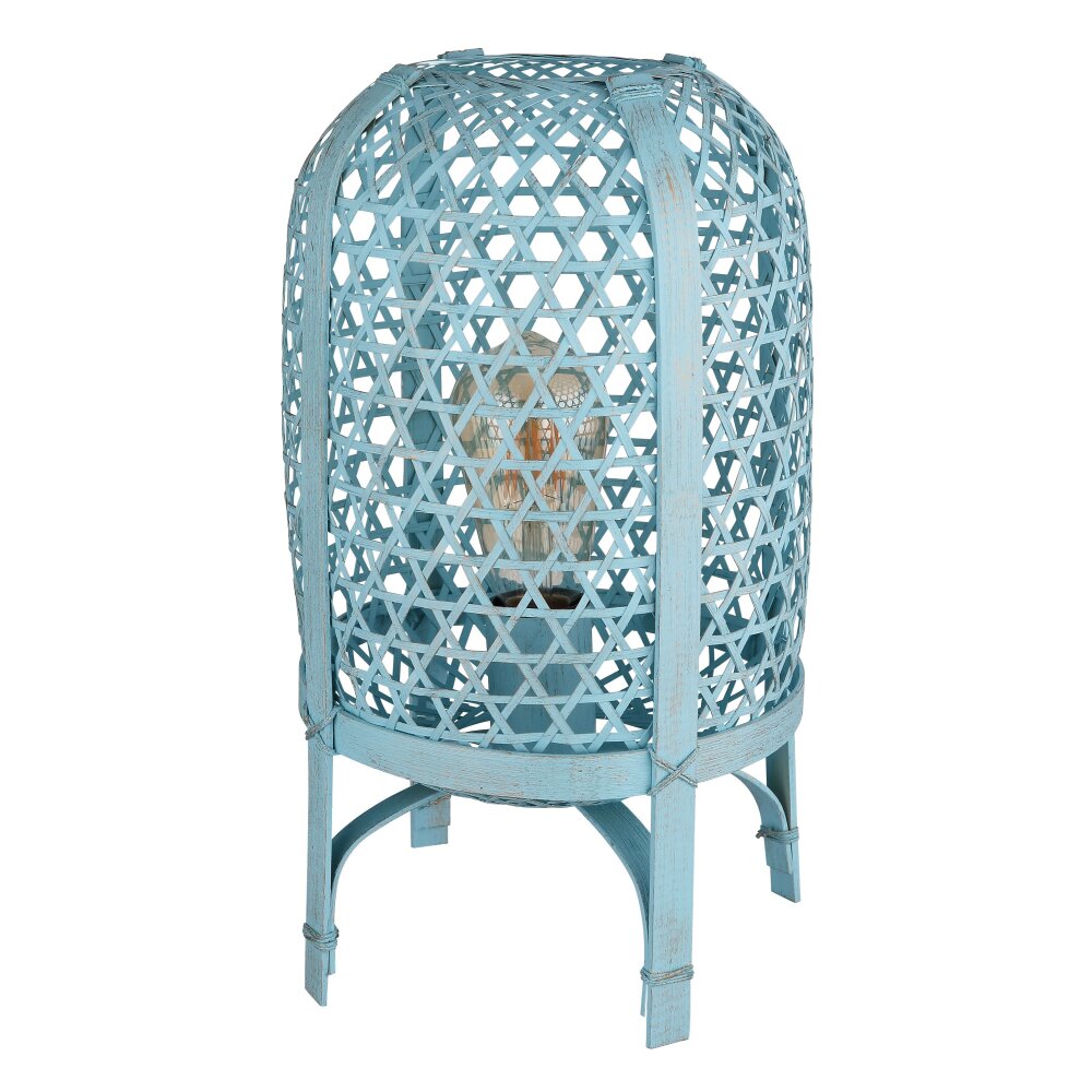Illuminazione Globo Lighting Cairo Lampada da tavolo Blu, 1-Luce