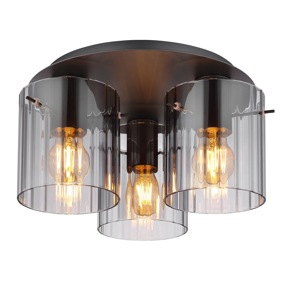 Illuminazione Globo Lighting Tulivar Plafoniera Grigio, 3-Luci main product photo