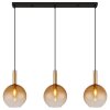 Illuminazione Globo Lighting Marinella Lampadario a sospensione Nero, 3-Luci