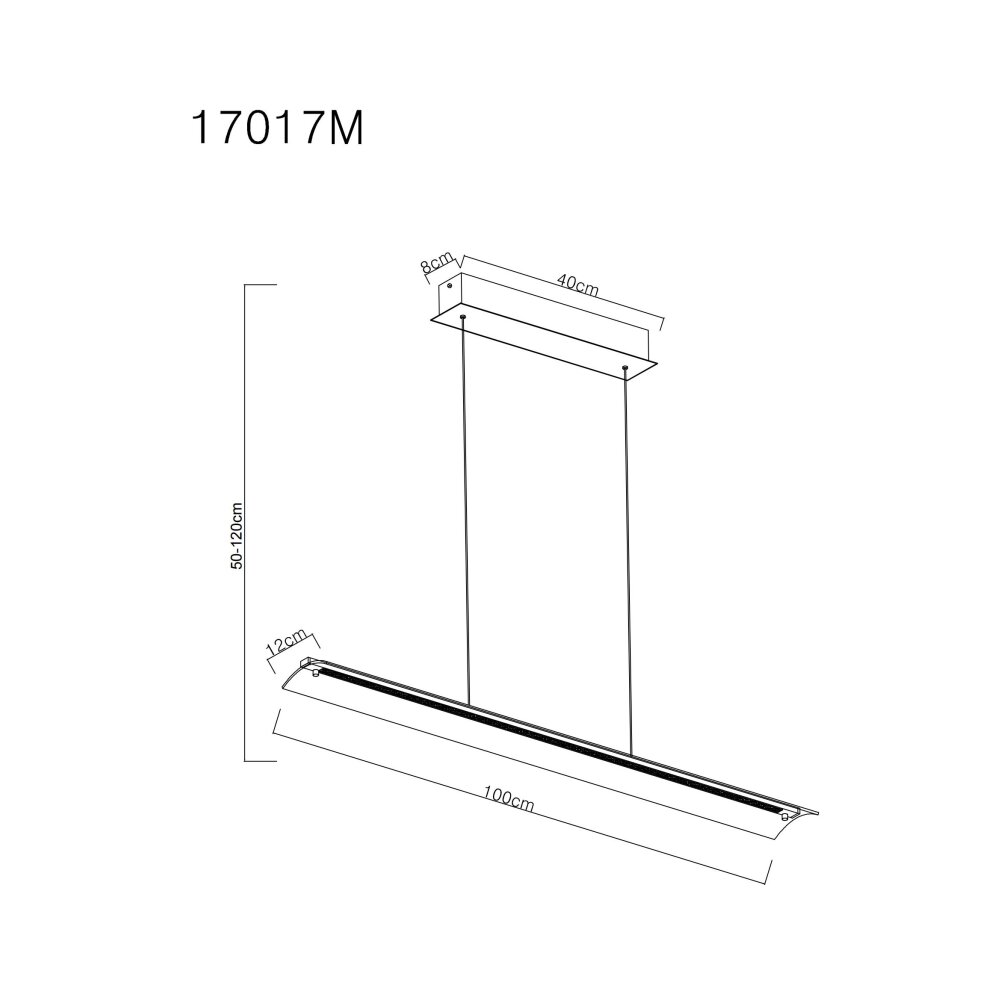 Illuminazione Globo Lighting Muriella Lampadario a sospensione LED Ottone, 1-Luce