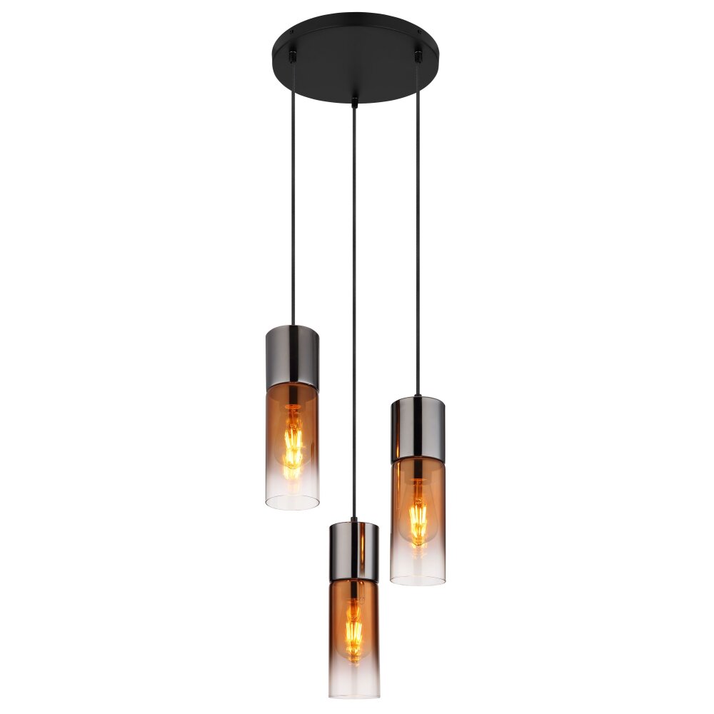 Illuminazione Globo Lighting Annika Lampadario a sospensione Nero, 3-Luci main product photo