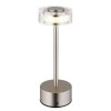 Illuminazione Globo Lighting Shira Lampada da tavolo LED Nichel opaco, 1-Luce
