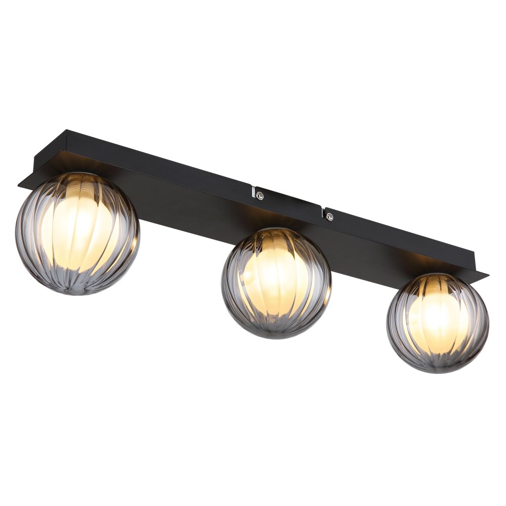 Illuminazione Globo Lighting Ander Plafoniera Nero, 3-Luci main product photo