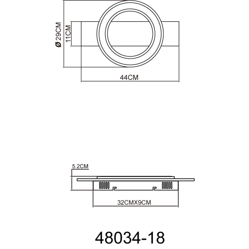 Illuminazione Globo Lighting Jayden Plafoniera LED Antracite, 1-Luce