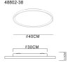 Illuminazione Globo Lighting Dublin Plafoniera LED Grigio, 1-Luce, Telecomando
