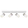 Illuminazione Globo Lighting Brisbon Plafoniera, Faretto da soffitto, Applique, Faretto da parete Bianco, 4-Luci