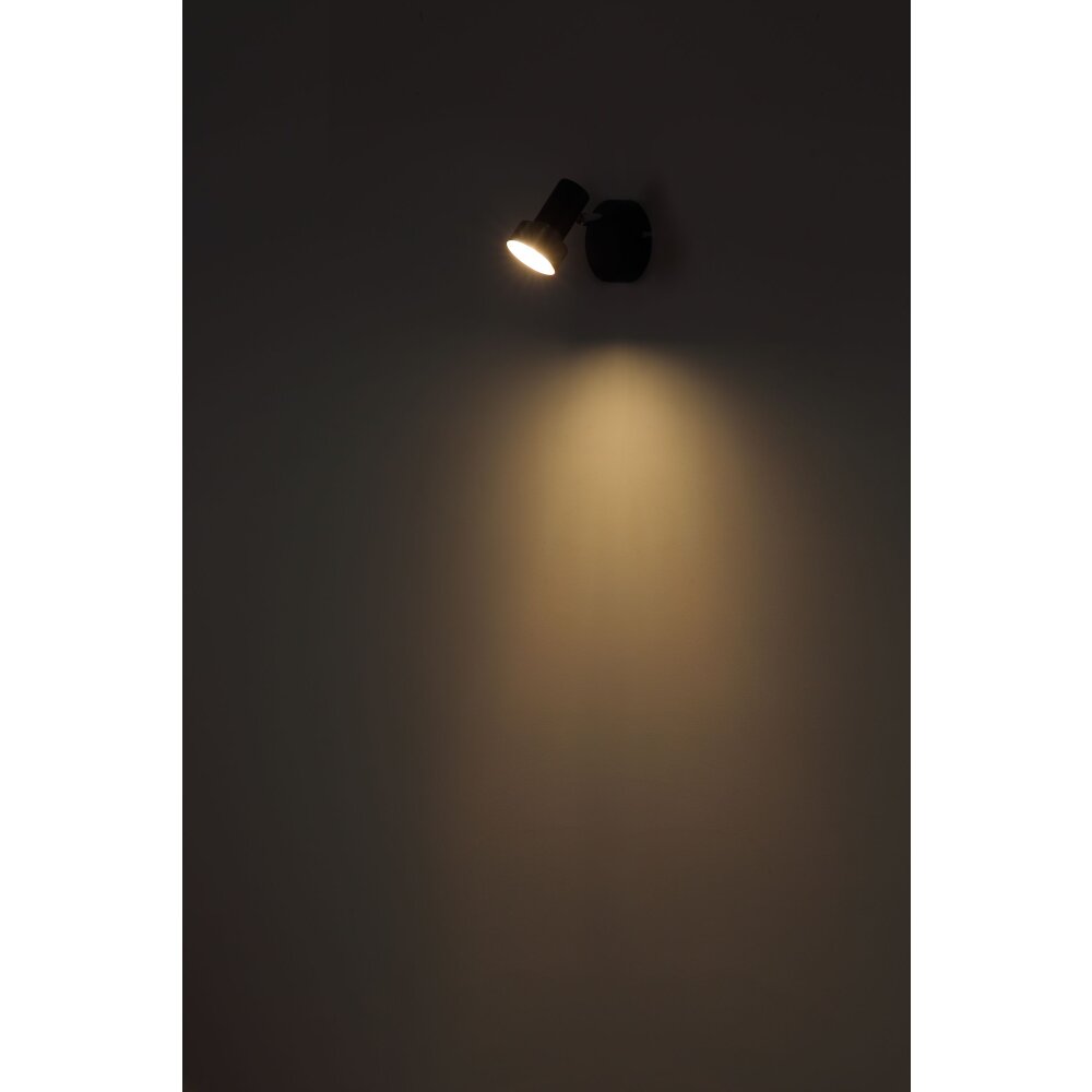 Illuminazione Globo Lighting Mason Plafoniera, Faretto da soffitto, Applique, Faretto da parete Cromo, Nero, 1-Luce