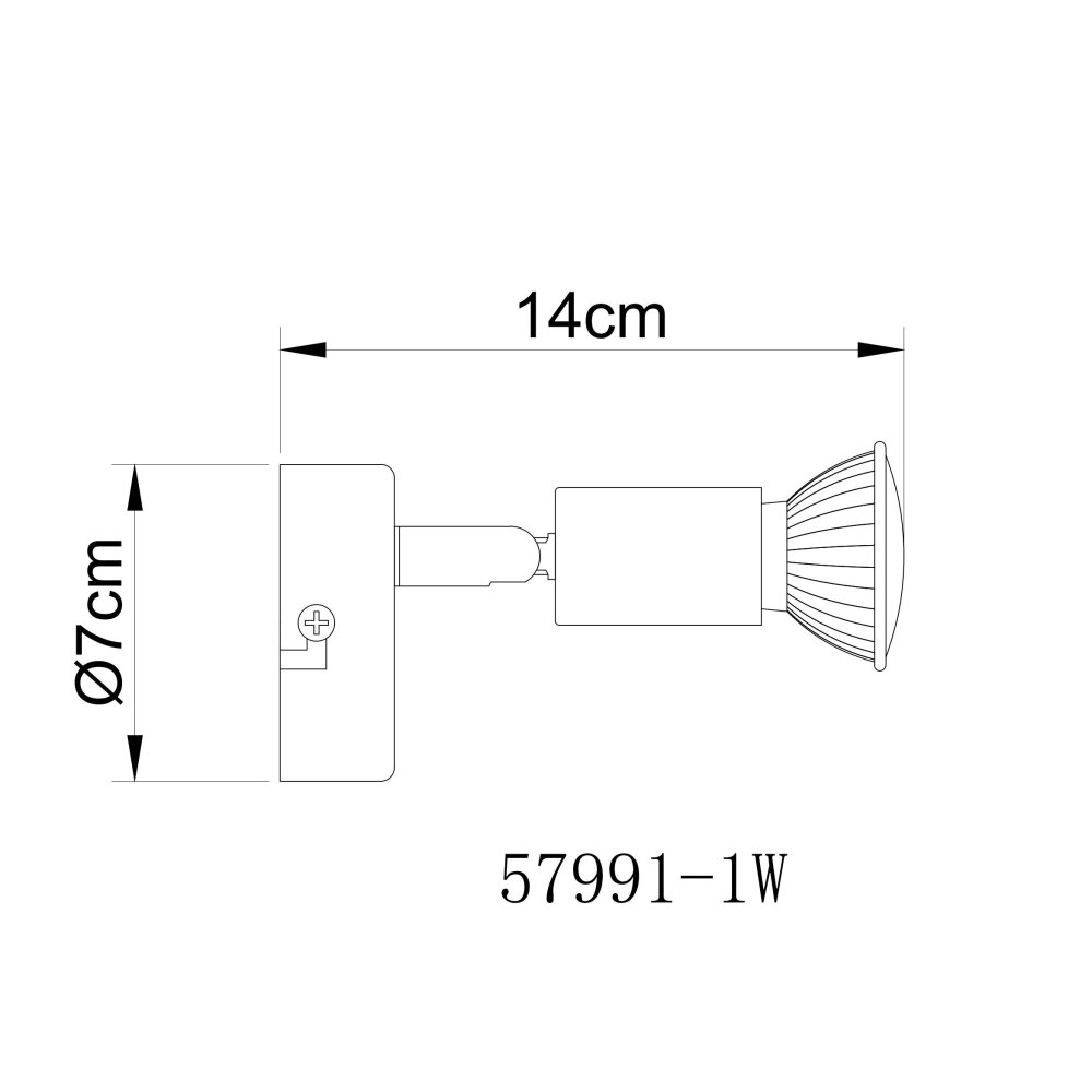 Illuminazione Globo Lighting Matrix Plafoniera, Faretto da soffitto, Applique, Faretto da parete Cromo, Bianco, 1-Luce
