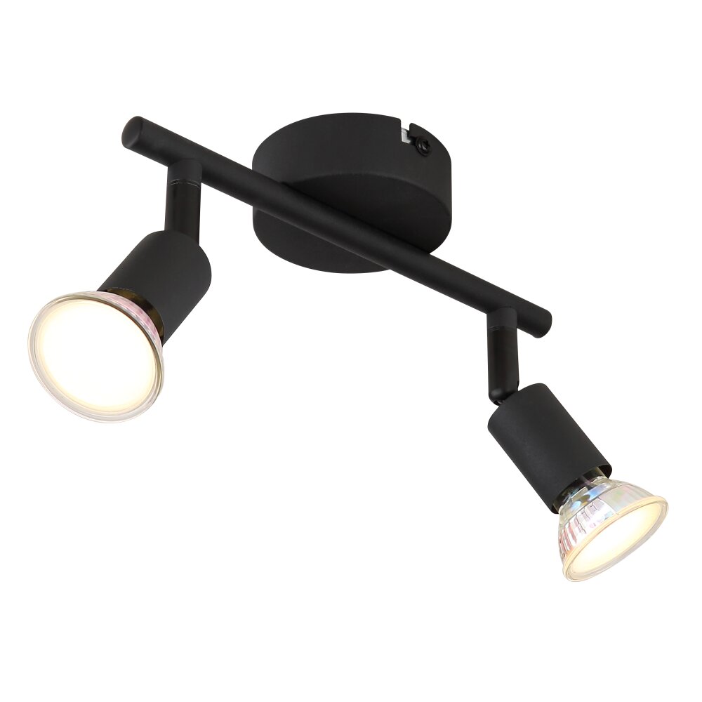 Illuminazione Globo Lighting Matrix Plafoniera, Faretto da soffitto, Applique, Faretto da parete Nero, 2-Luci main product photo