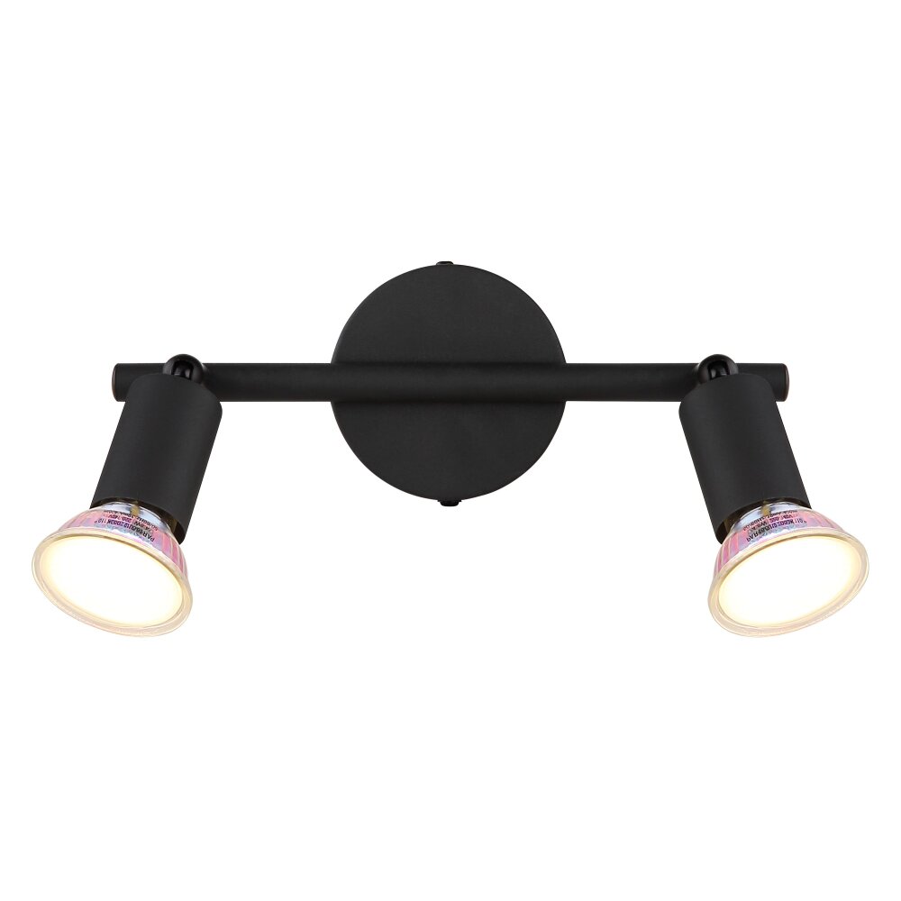 Illuminazione Globo Lighting Matrix Plafoniera, Faretto da soffitto, Applique, Faretto da parete Nero, 2-Luci
