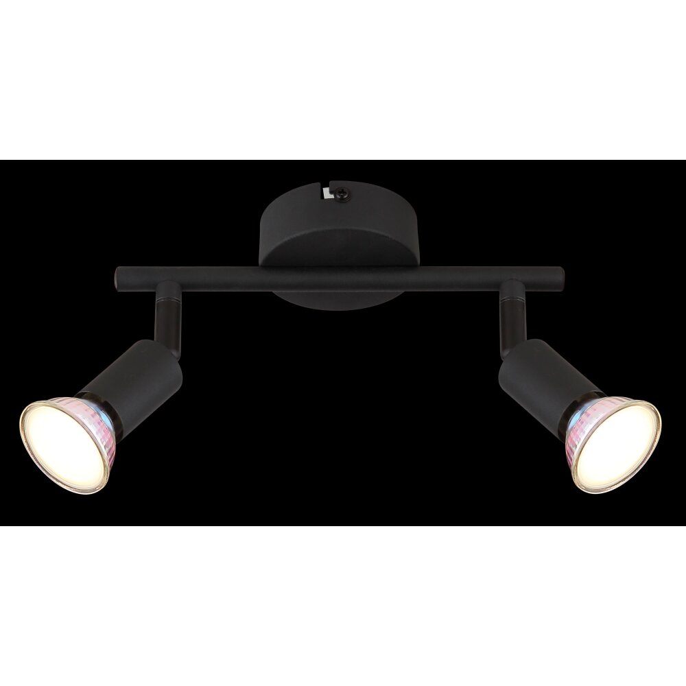 Illuminazione Globo Lighting Matrix Plafoniera, Faretto da soffitto, Applique, Faretto da parete Nero, 2-Luci