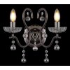 Illuminazione Globo Lighting Camila Applique Cromo, Nero, 2-Luci