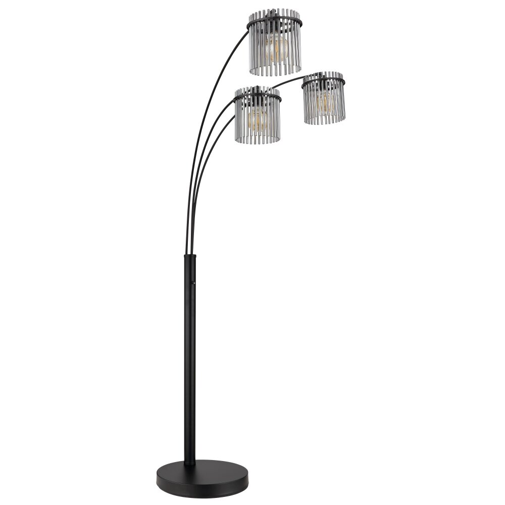 Illuminazione Globo Lighting Gorley Lampada da terra Nero, 3-Luci