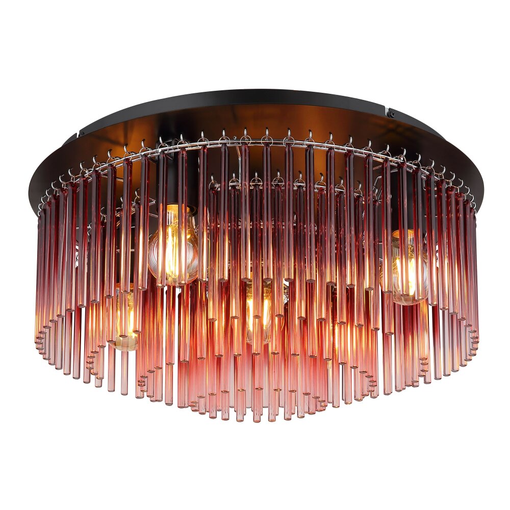 Illuminazione Globo Lighting Gorley Plafoniera Cromo, Nero, 5-Luci main product photo