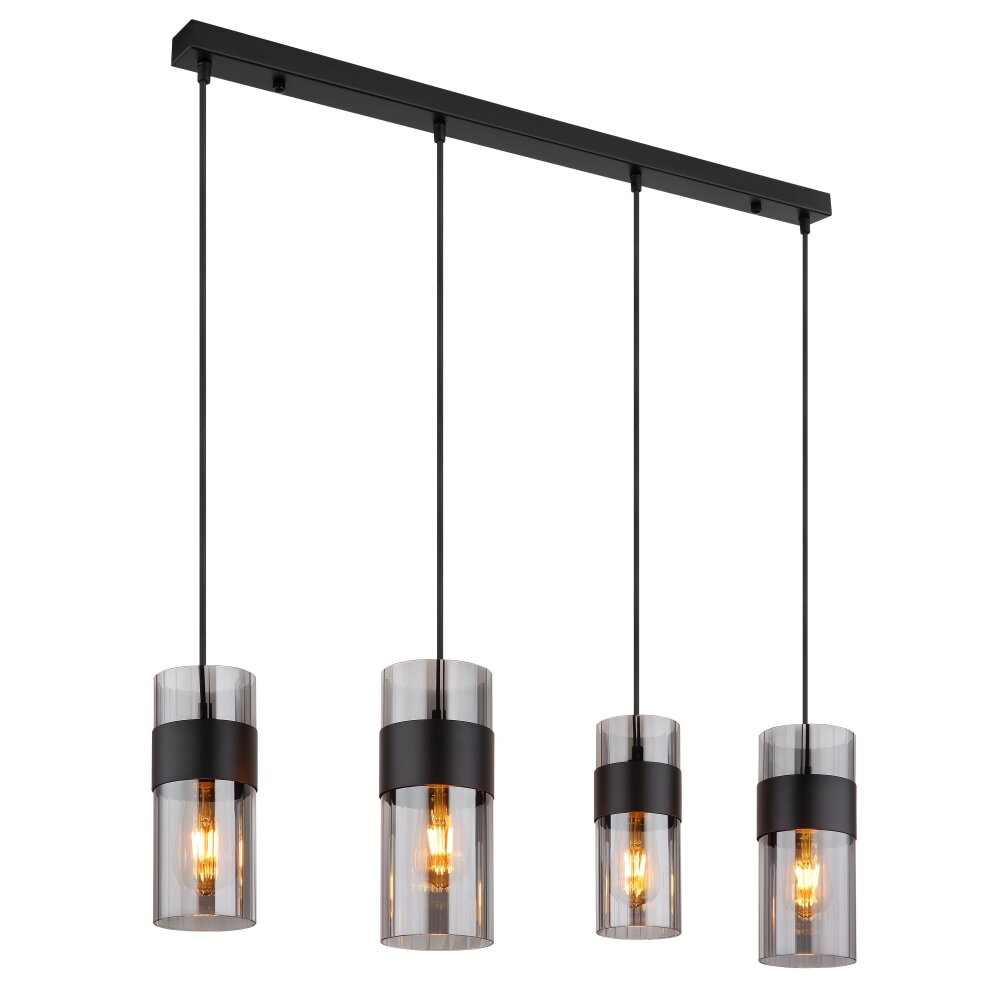 Illuminazione Globo Lighting Scarfina Lampadario a sospensione Nero, 4-Luci main product photo
