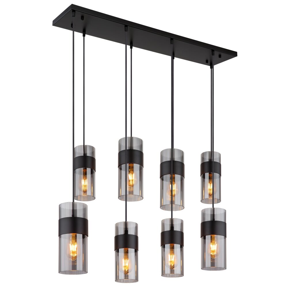 Illuminazione Globo Lighting Scarfina Lampadario a sospensione Nero, 8-Luci main product photo