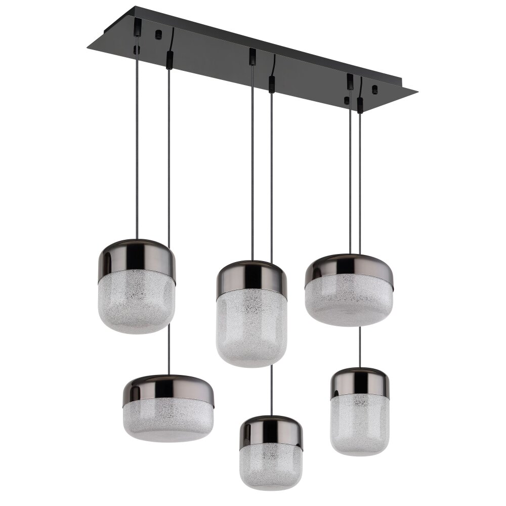 Illuminazione Globo Lighting Cristallica Lampadario a sospensione LED Antracite, 1-Luce