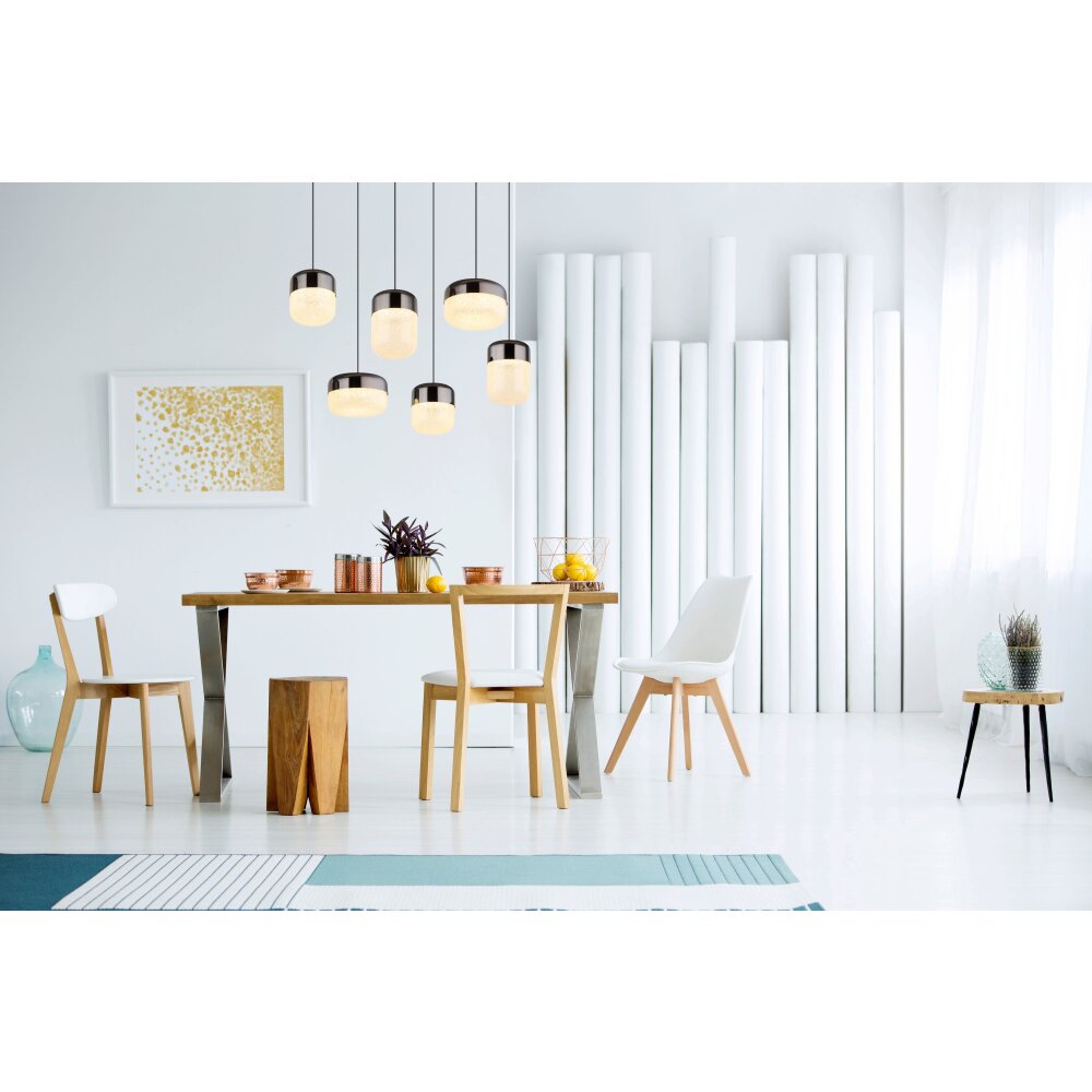 Illuminazione Globo Lighting Cristallica Lampadario a sospensione LED Antracite, 1-Luce