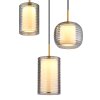 Illuminazione Globo Lighting Lampigna Lampadario a sospensione LED Ottone, Nero, 1-Luce