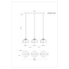 Illuminazione Globo Lighting Jella Lampadario a sospensione Nero, 3-Luci