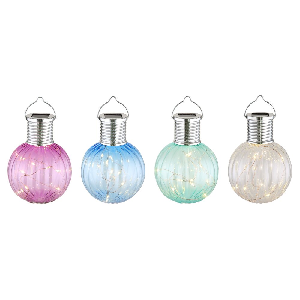 Illuminazione Globo Lighting Solar Lampada solare LED Cromo, Argento, 12-Luci main product photo