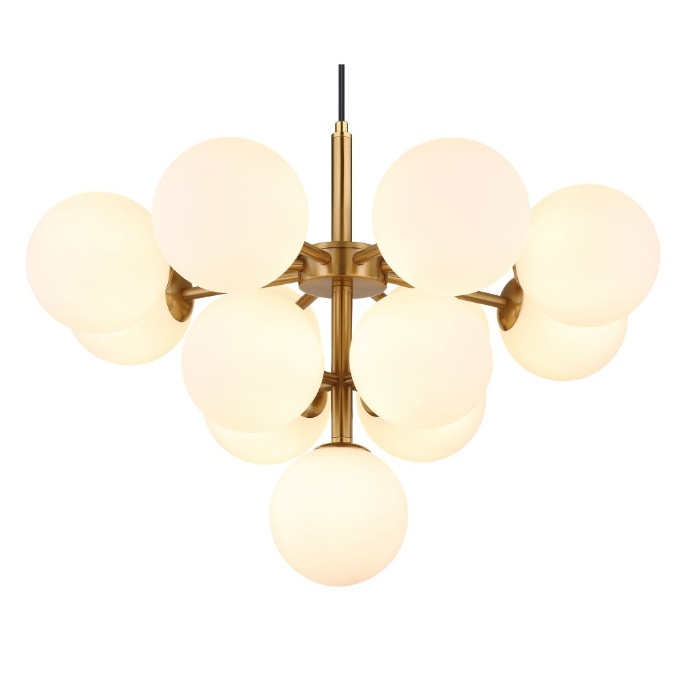 Illuminazione Globo Lighting Grappy Lampadario a sospensione Oro, 13-Luci