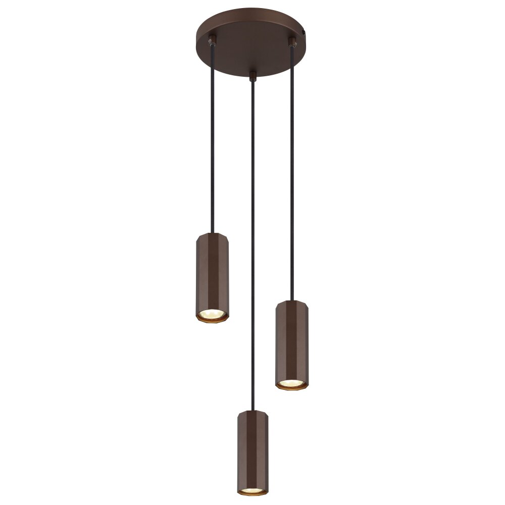 Illuminazione Globo Lighting James Lampadario a sospensione Bronzo, 3-Luci main product photo