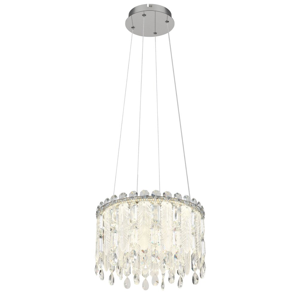 Illuminazione Globo Lighting Klunka Lampadario a sospensione LED Cromo, 1-Luce, Telecomando main product photo