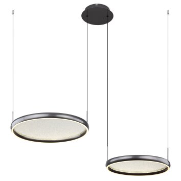 Illuminazione Globo Lighting Briggs Lampadario a sospensione LED Nero, 1-Luce, Telecomando