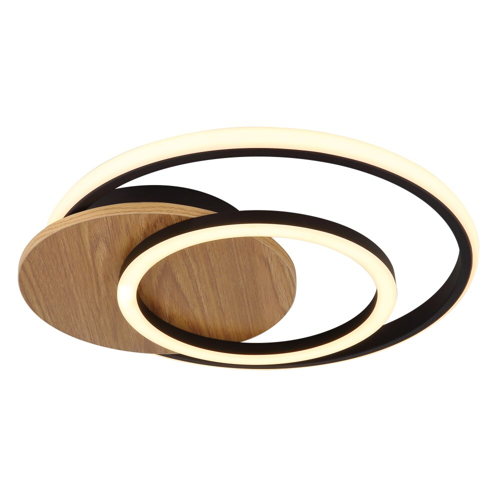 Illuminazione Globo Lighting Julio Plafoniera LED Legno scuro, Écru, 1-Luce main product photo