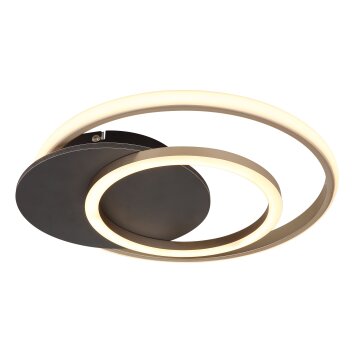 Illuminazione Globo Lighting Julio Plafoniera LED Grigio, 1-Luce