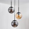 Gastor Lampadario a sospensione, Lampada a sfera Ambrato, Grigio fumo, 3-Luci