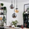 Gastor Lampadario a sospensione, Lampada a sfera Ambrato, Grigio fumo, 3-Luci