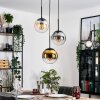 Gastor Lampadario a sospensione, Lampada a sfera Ambrato, Oro, Chiaro, Grigio fumo, 3-Luci
