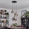 Gastor Lampadario a sospensione, Lampada a sfera Cromo, Grigio fumo, 3-Luci