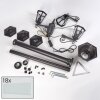Loria Illuminazione esterna, Lampione multibraccia, Illuminazione viale Nero, 3-Luci