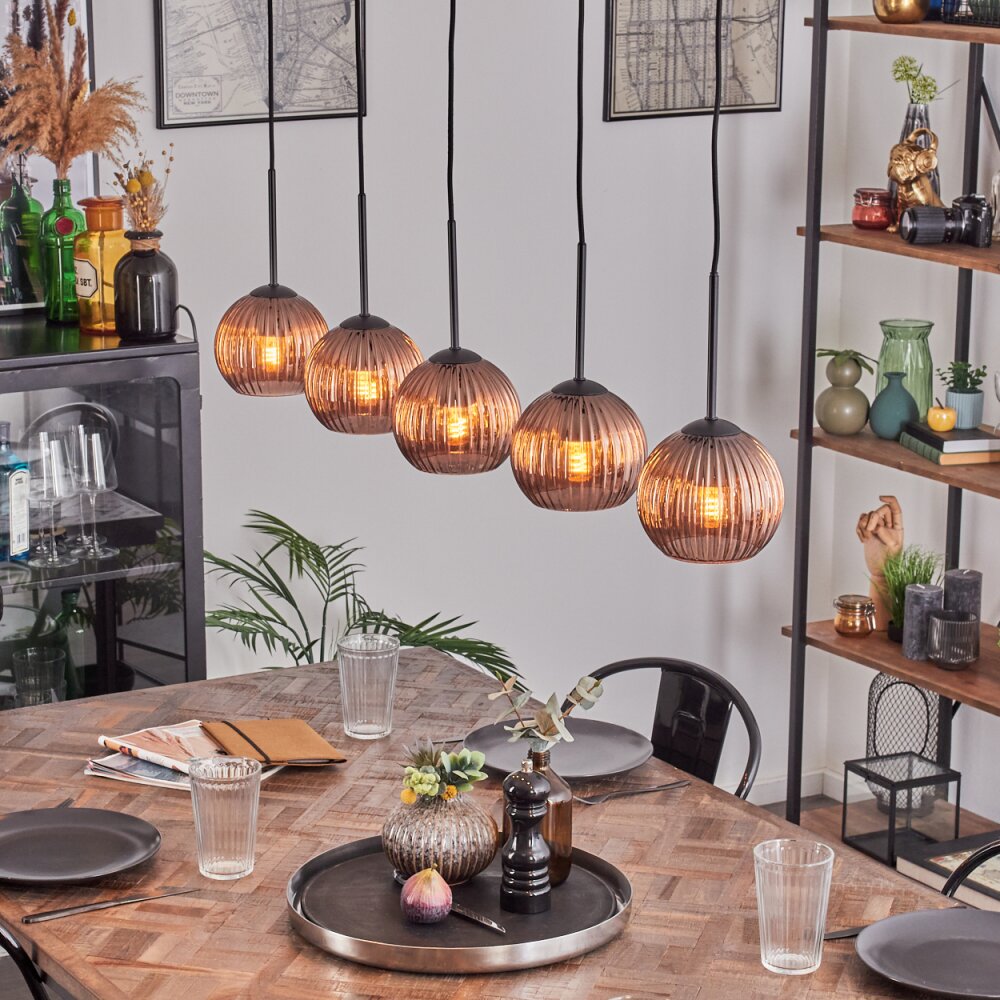 Koyoto Lampada a sfera, Lampada a sospensione Nero, 5-Luci main product photo